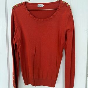 cielo burnt orange crew sweater